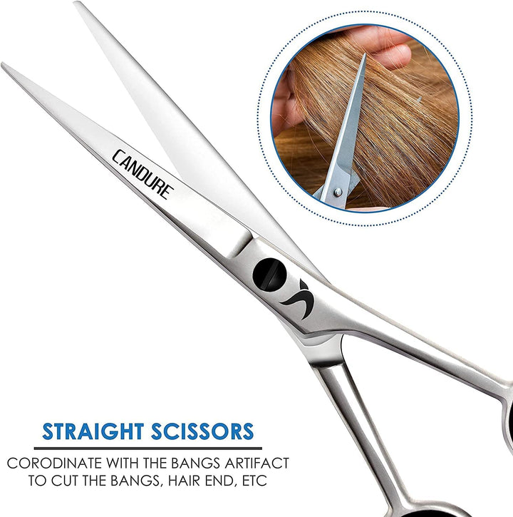 Hairdressing Barber Hair Scissor for Professional Hairdressers Barbers Stainless Steel Hair Cutting Shears - for Salon Barbers, Men, Women, Children and Adults