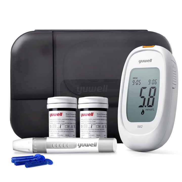 Blood Glucose Monitor, Diabetes Testing Kit with Test Strips X 50 and Lancets X 50, Ideal for Home Use Batteries Included (Model 710)