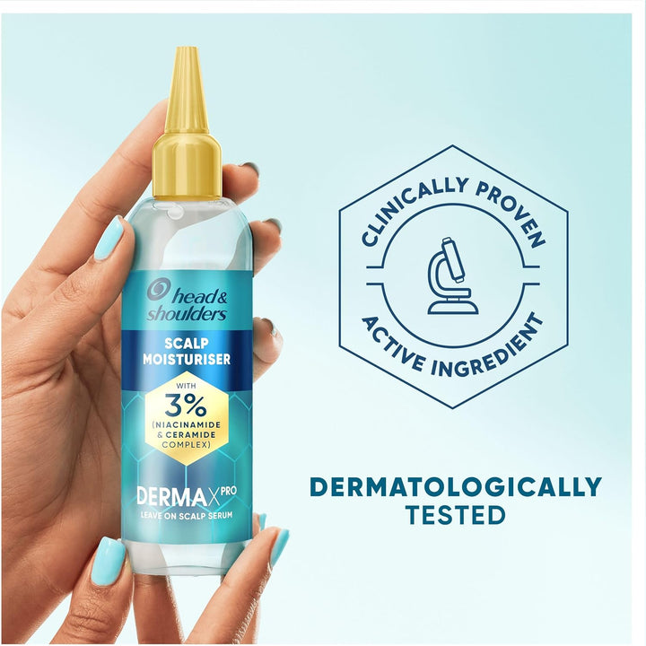 Dermaxpro Instant Moisturiser Scalp Serum 145Ml with Niacinamide and Ceramide Complex for a Dry, Tight Scalp. Leave-In Serum with Lightweight Feel, Helps to Boost Scalp Moisture