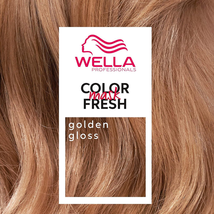 Wella Professional Color Fresh Mask | Temporary Color Refresh Treatment |Semi-Permanent Hair Dye | Wash Out Colour |150Ml | Golden Gloss