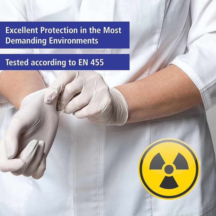 Nitrile® 3000 White Examination Glove - Powder & Latex Free Disposable Exam Gloves - Suitable for Multiple Sectors - Size Medium - 100Pcs