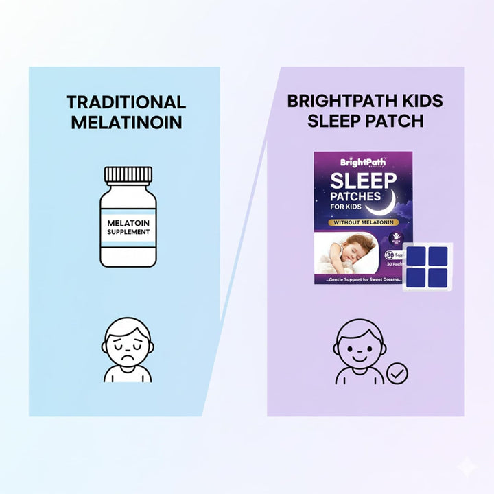 Sleep Patches for Kids – Natural Bedtime Support | 30 Patches (30-Day Supply) | Gentle Sleep Aid for Kids | Melatonin-Free, Herbal & Magnesium Formula