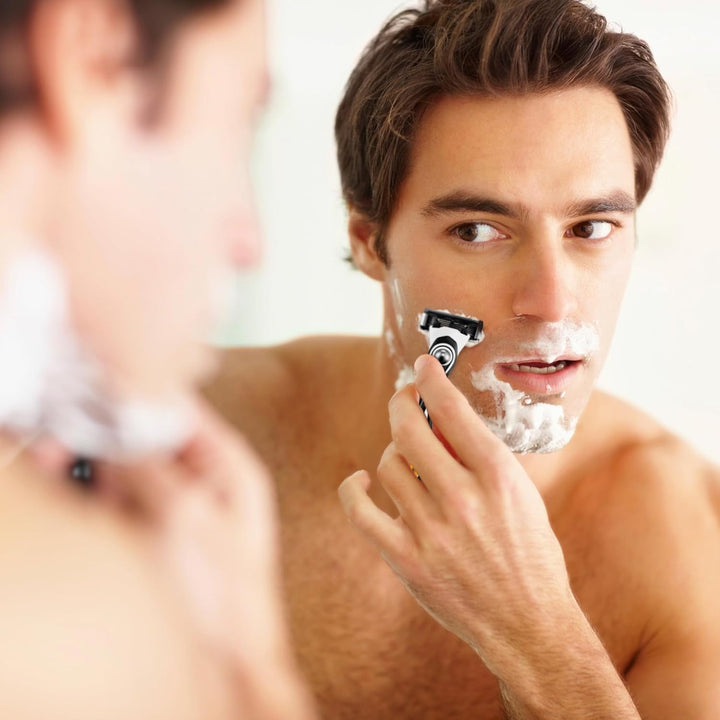 Hybrid 5 Flex Refillable Men'S Razor, 1 Weighted Handle and 10 Nano-Tech Titanium 5-Blade Refills with Precision Blade - Bundle of 1+10