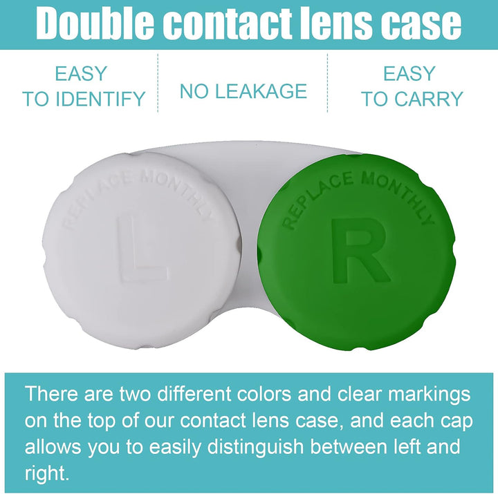 12PCS Colorful Contact Lens Case, Immersion Kit, Leak-Proof Packaging, Suitable for Outdoor Mini Case Screw Top
