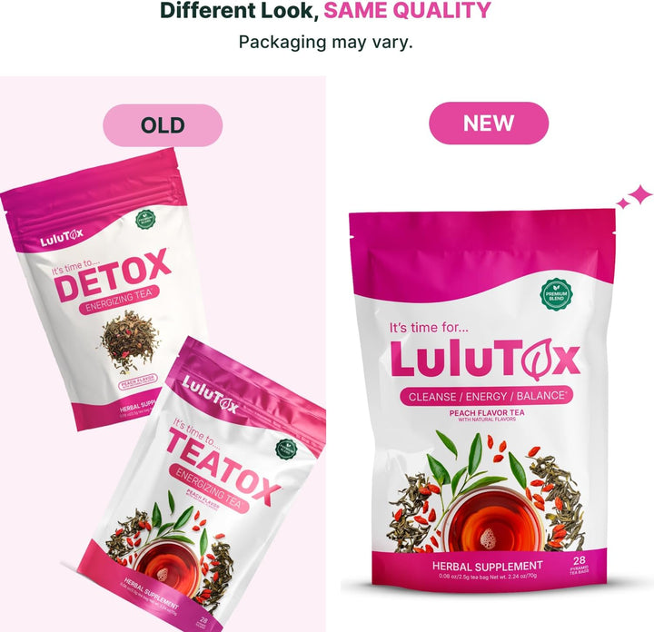 Original Detox Tea - Herbal Blend with Dandelion, Ginseng, and Ginger - Supports a Healthy Weight, Digestive Health - Vegan, All Natural, Laxative-Free - Peach Flavor (28 Servings)