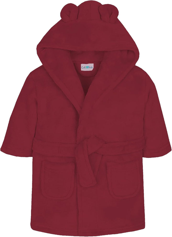 Baby Dressing Gown – Soft & Cozy Hooded Towel Dressing Gown for Babies & Toddlers – Polyester Baby Bathrobe – Newborn Essentials for Bath Time & Everyday Comfort