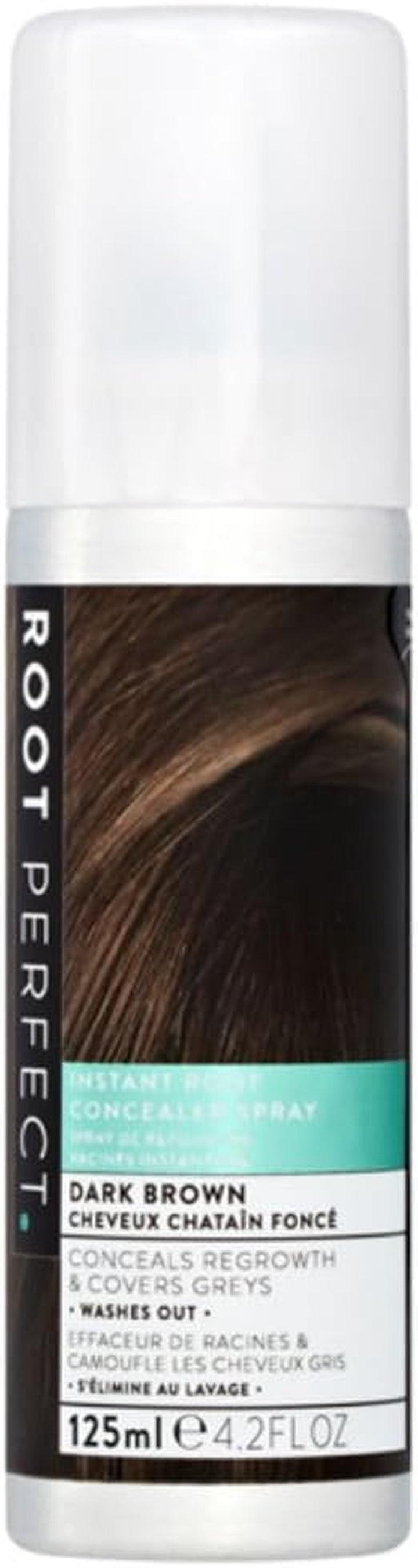 Root Touch up Spray – Dark Brown, Instant Root Concealer for Grey Coverage, Temporary Hair Colour Spray, Quick-Dry, Hair Disguise Solution, 75Ml