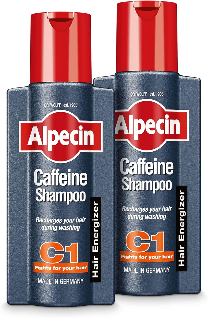 Caffeine Shampoo C1 2X 375Ml | for Stronger and Thicker Hair | Natural Hair Growth Shampoo for Men | Made in Germany