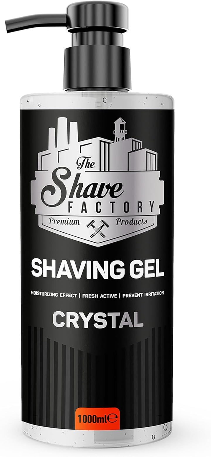 Shaving Gel with 25% More Free - Moisturizing Effect Fresh Active Product for Professional Barbers/Hairdressers and Traditional Shaving Enthusiasts.
