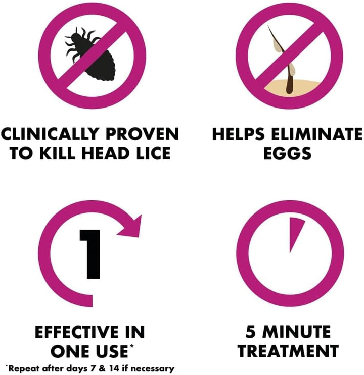 200Ml Head Lice Solution - Simple 5-Minute Formula, Eliminates Lice & Eggs, Includes Comb, Effective Scalp Care in One Use, Fast-Acting Treatment