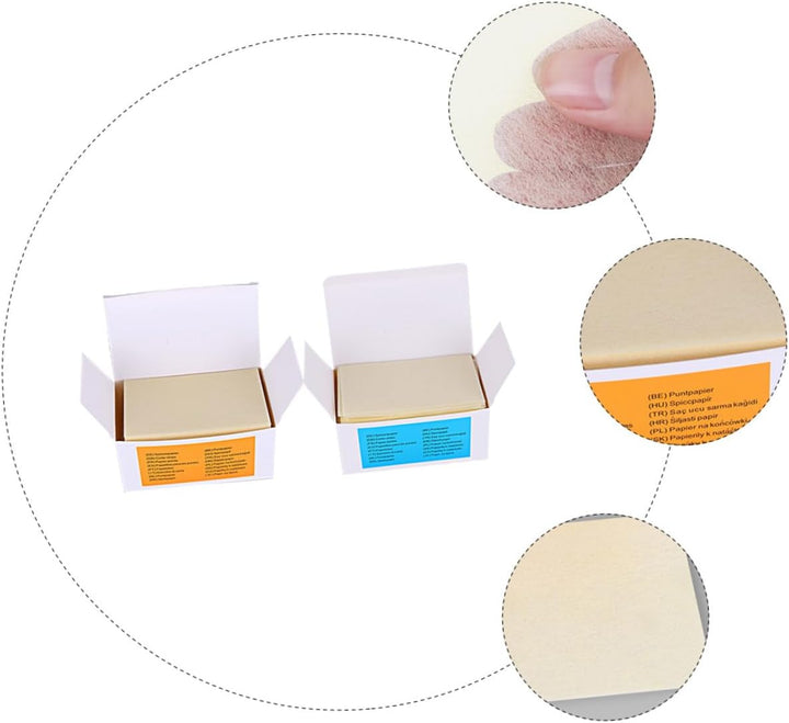 2 Boxes Hairdressing Perm Paper for Salon and Home Use High Temperature Resistant and Absorbent Hair Perm End Wraps Practical Non-Woven Thin for Professional Hair Random Color