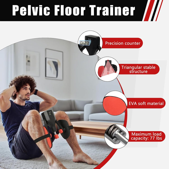 Pelvic Floor Trainer Kegel Excerciser for Women Men, Inner Thigh Master Trainer with Counter for Leg Workout Excercise Devices, Kegel Electronic Pelvis Toner for Muscle Exerciser