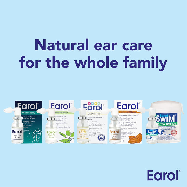 Almond Oil Ear Spray, Clinically Proven for Ear Wax Removal, Safe for Sensitive Skin, Reduce Need for Syringing or Microsuction, 1 Pack of 10Ml Metered Dose Spray