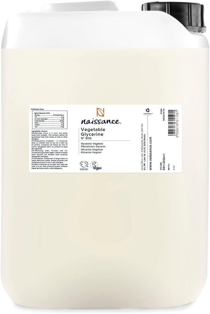 Vegetable Glycerine (Glycerol) Liquid (No. 806) 250Ml - 100% Pure & Natural Glycerin, Premium EP/BP/USP Pharmaceutical Grade, Natural Humectant, Fragrance Free