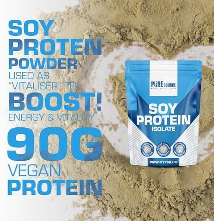 Soy Protein Isolate Powder (90% Protein) 1Kg Vanilla SOYA Protein Vegan Powder for Superfood Supergreens Dairy Free Plant Based Protein (1Kg, Vanilla)