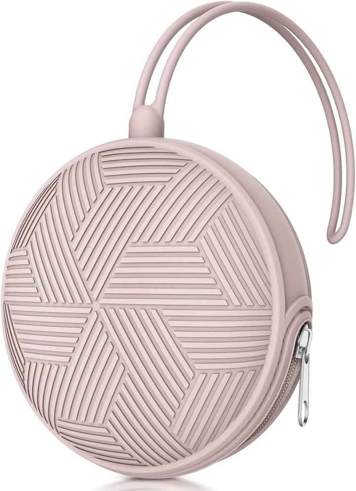 Dummy Holder Case Set,Bpa Free Silicone Pacifier Holder Pod,Dummy Storage Box,Portable Soother Pods for Baby Nappy Changing Bag Stroller,Travel,Home,Easy to Clean(Pink)