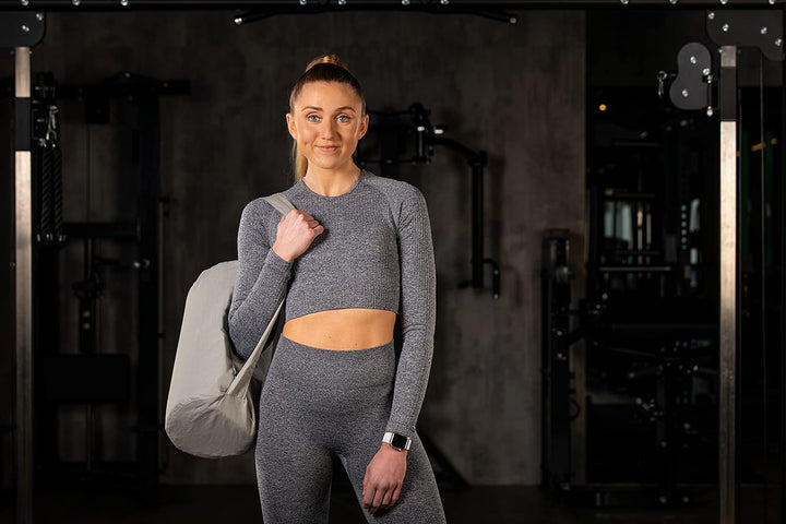 Acupressure Mat and Pillow Set with Carry Bag (Grey/Blue)