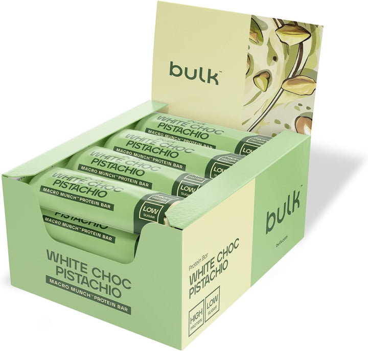 Macro Munch Protein Bar | Salted Caramel Flavour | 12 X 62G | 20G High Protein | Low Sugar | 6.7G Fibre | Soft-Baked Triple Layer | Healthy Snack Bar for Gym | Fitness | On-The-Go | Vegetarian