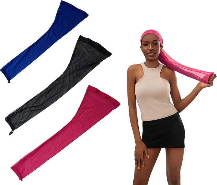 Hair Weave Sleeve for Locs Stretch Mesh Hairweave Sleeve for Braids, Dreadlocks, Twists, Breathable & Lightweight Loc Sock
