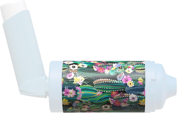 Spacer Cover in over 30 Designs – Vegan Leather Spacer Case for Kids and Adults – Handmade in England (Aint Easy Being Wheezy, Aerochamber plus Flow-Vu)