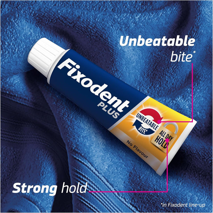 plus Unbeatable Bite Denture Adhesive, Flavour Free 40G