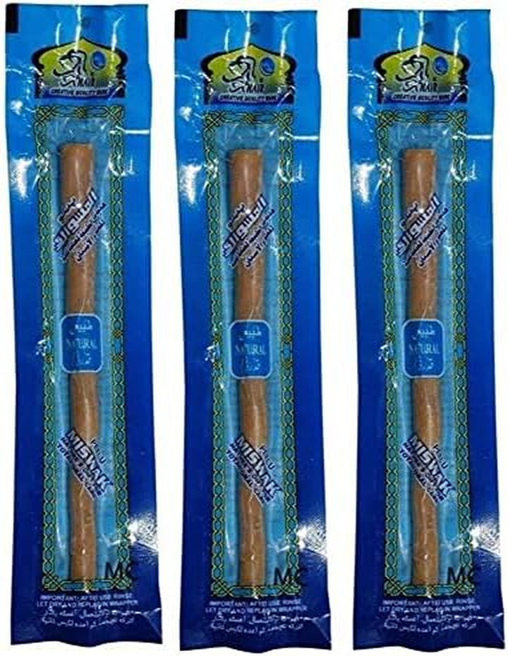 3X Miswak Miswaak Meswak Siwak Sewak Natural Toothbrush Peelu