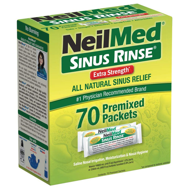 'S Sinus Rinse Extra Strength Pre-Mixed Hypertonic Packets, 70 Count (Pack of 1)