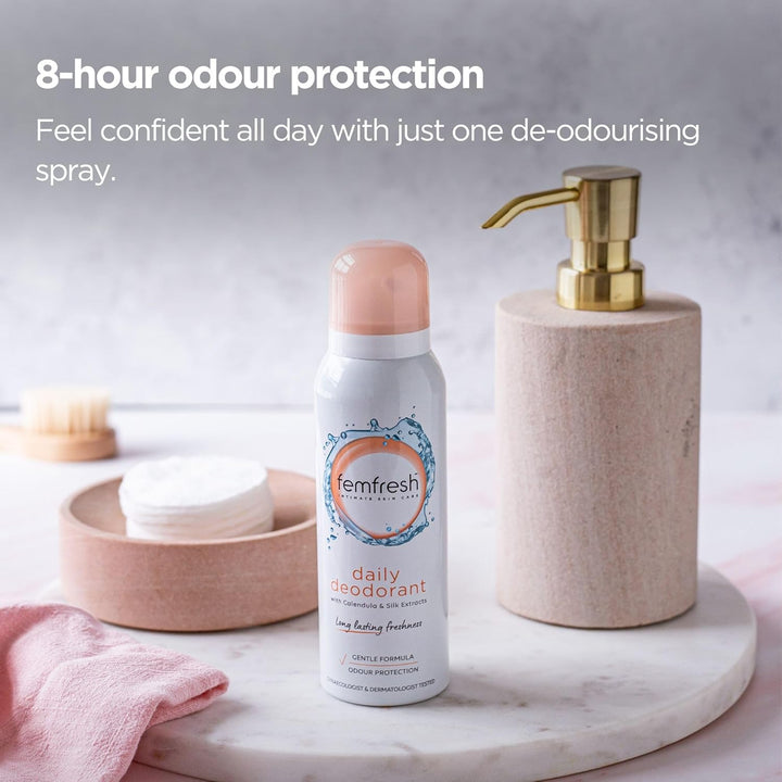 Daily Freshness Intimate Deodorant - Gentle Vaginal Odour Protection Spray for Women for Long Lasting Freshness - Hypoallergenic Scent, Safe Ultimate Skin Care for a Fresh Feeling - 125 Ml