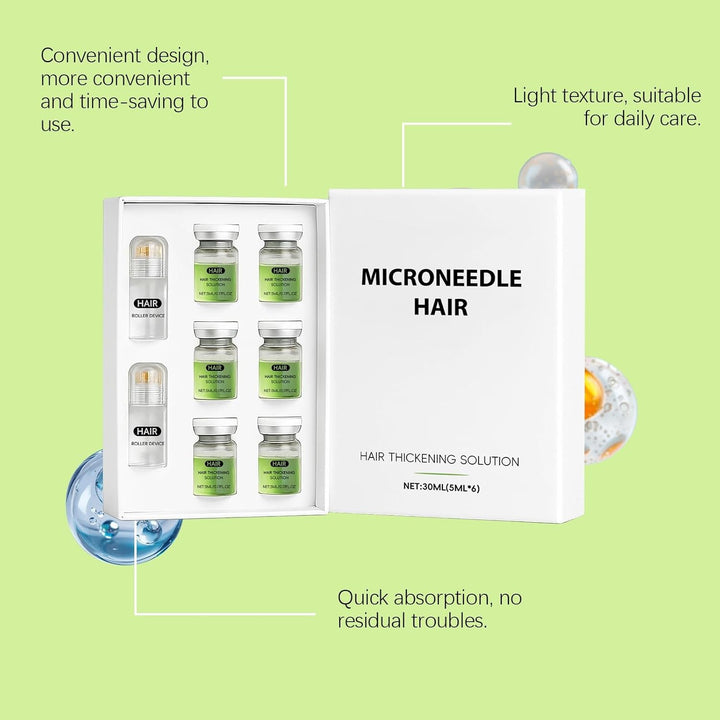 Hair Regrowth System, 2026 New Microneedle Infusion Hairregrowth Solution, Microneedling Hair Growth Serum, for Hairs Loss Thinning, Enhances Thick Hairs for Men Women
