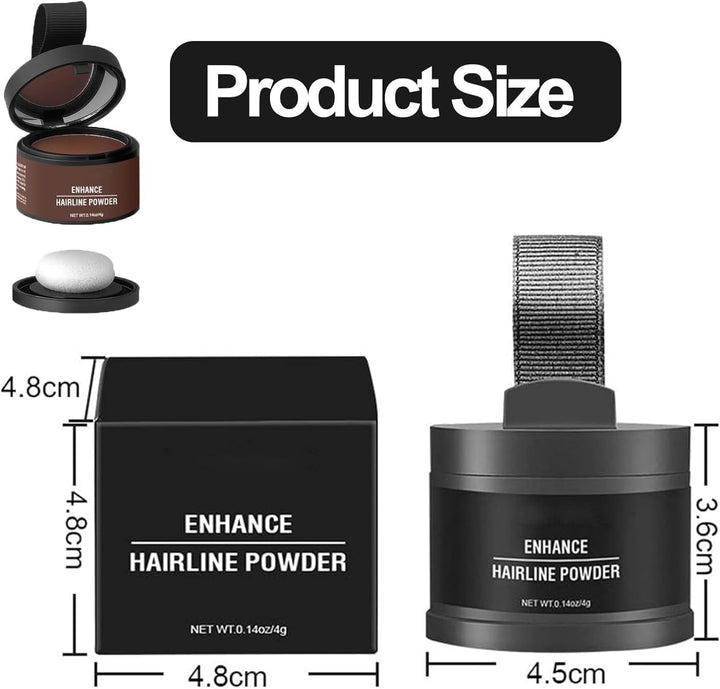 Veinsgrain Hairline Enhancement Powder (#06 Dark Brown) - Long-Lasting, Waterproof, Suitable for All Hair Colors