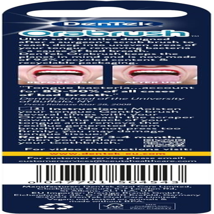 2 in 1 Orabrush Tongue Cleaner, 1 Count (Pack of 1)