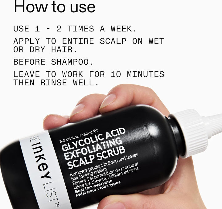 7% Glycolic Acid Exfoliating Scalp Scrub 150Ml, Removes Product Build Up, Hair Growth, Fragrance Free, Suitable for All Hair Types