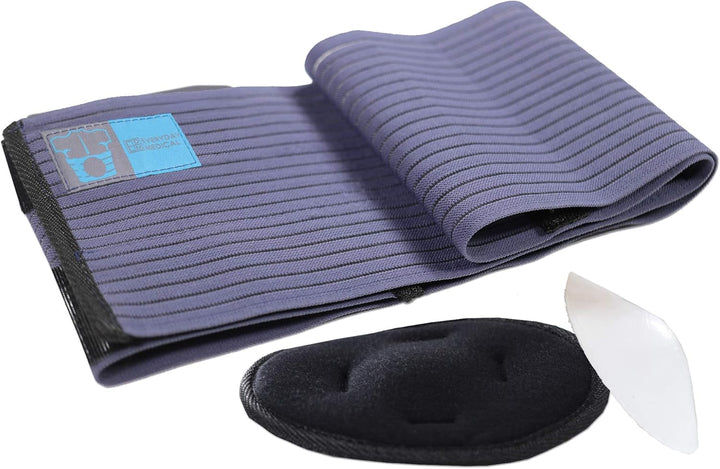 Umbilical Hernia Belt - for Women and Men – Abdominal Hernia Binder for Belly Button Navel Hernia Support, Helps Relieve Pain - L/XL