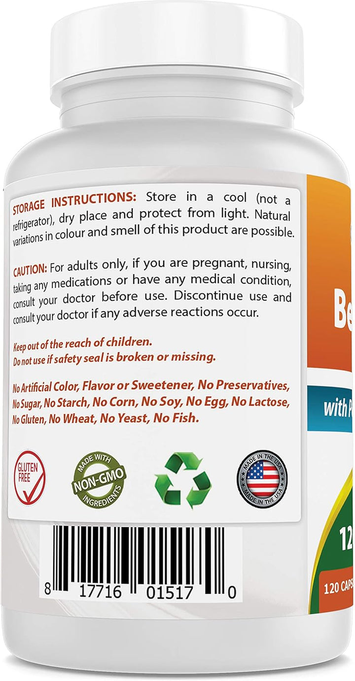 Betaine Hcl 648 Mg with Pepsin 120 Capsules