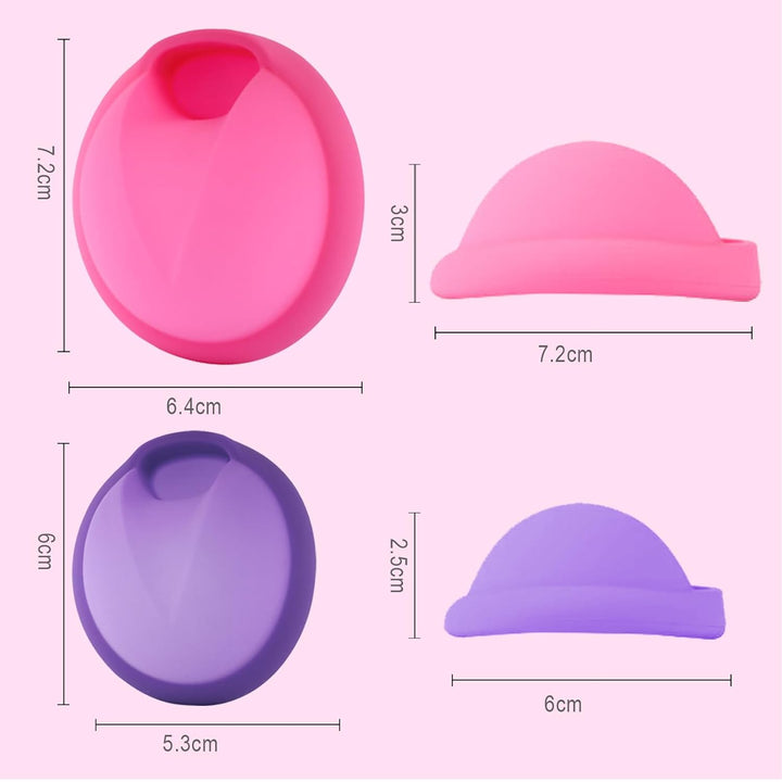 2Pack Reusable Menstrual Disc Kit, Medical Grade Silicone Menstrual Cups, Bpa-Free Comfortably Period Cup High Capacity - Use up to 12 Hours