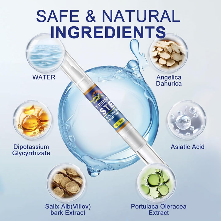 3Pcs Skin Tag Removal Kit, Wart Removal Pen 4ML, Effectively Targets Skin Tags, Mole, Calluses on Body (3)