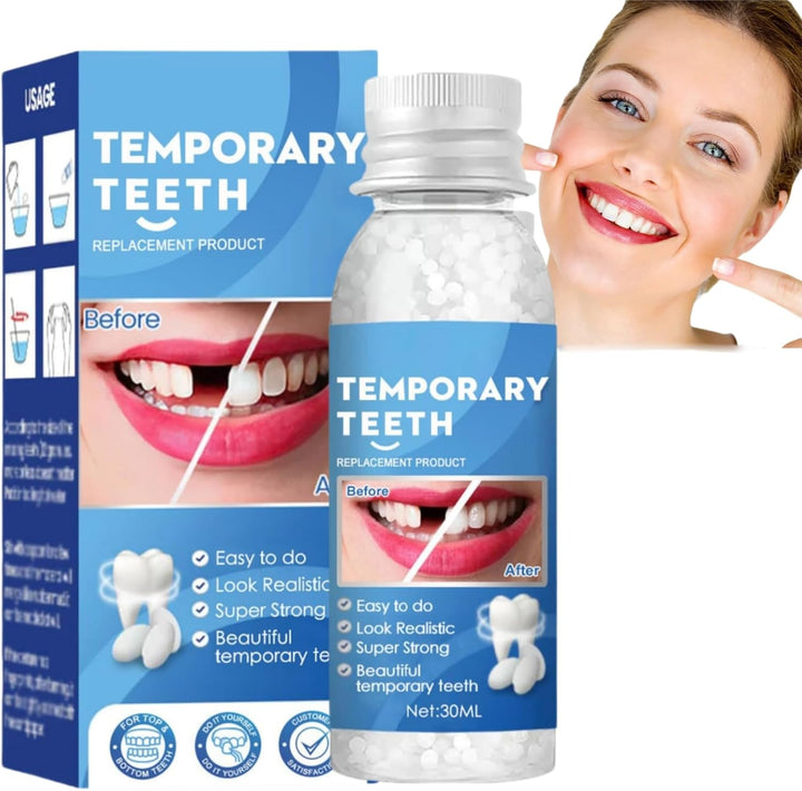 Temporary Tooth Filling Repair Kit – Fix Missing or Broken Teeth Easily - Includes 4 Dental Tools & Moldable False Teeth for Quick Filling Replacement - Denture Repair Kit, Easy to Use