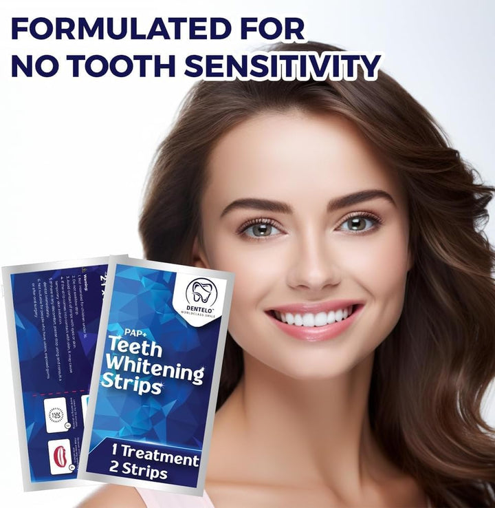 Professional Teeth Whitening Strips,28 Non-Sensitive, Safe for Enamel, anti Slip, Dentist Formulated Teeth Whitener Strips, Adavance Pap Whitening Stripes
