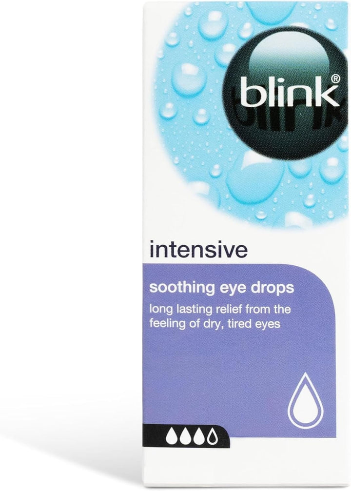 Intensive Soothing Eye Drops for Dry Eyes - Instant and Long-Lasting Lubricating Eye Drops for Tired Eyes with Hyaluronic Acid, Suitable for Contact Lens Wearers, 10 Ml