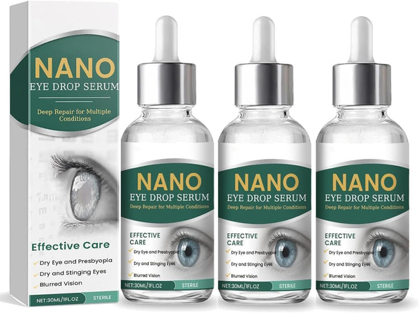 Nano Eye Drops Essence, a Dry Eyes Lubricant Made with Natural Ingredients, Is Suitable for All Eye Strain and Relieves Eyes Fatigue