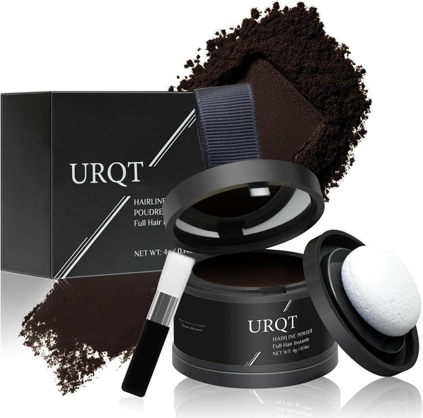 Magic Hairline Shadow - Instantly Thicken Thinning Hair, Water & Sweat Resistant Hairline Powder Mascara for Women and Men (# Dark Brown)