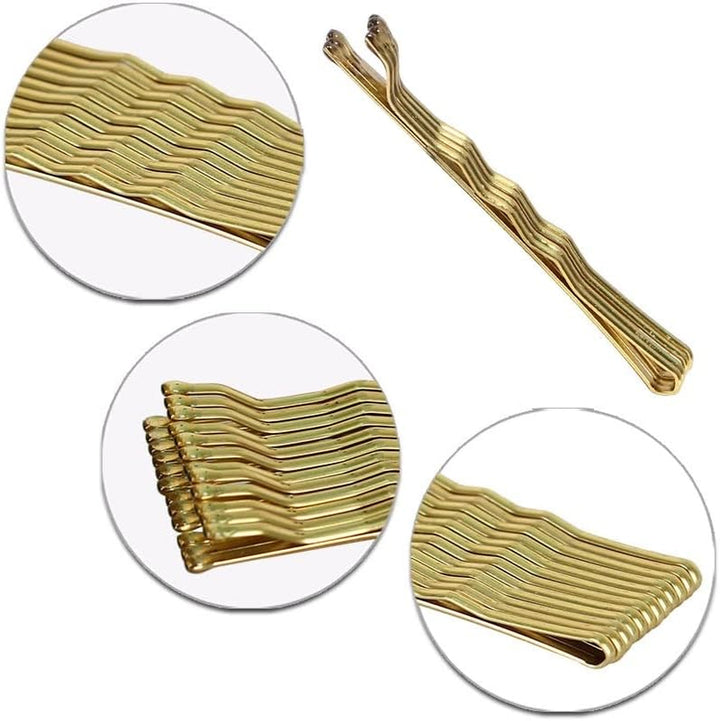 Hair Pins 60 Pcs, Bobby Pins for Women, Hair Grips for Thick, Thin, Wavy, Curly, Long, Short Hair, Hair Clips for Styling Sectioning, Wearing, Casual, Party, Travel, & Weddings (Blonde)