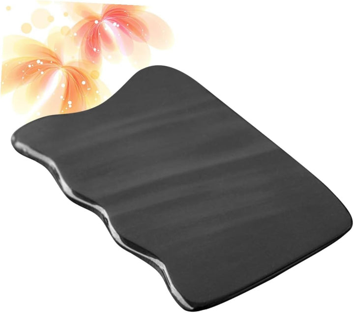 Natural Horn Scraping Board Gua Sha Tool Smooth Skin-Friendly Massager for Face Neck Back Therapy Massage with Comfortable Grip