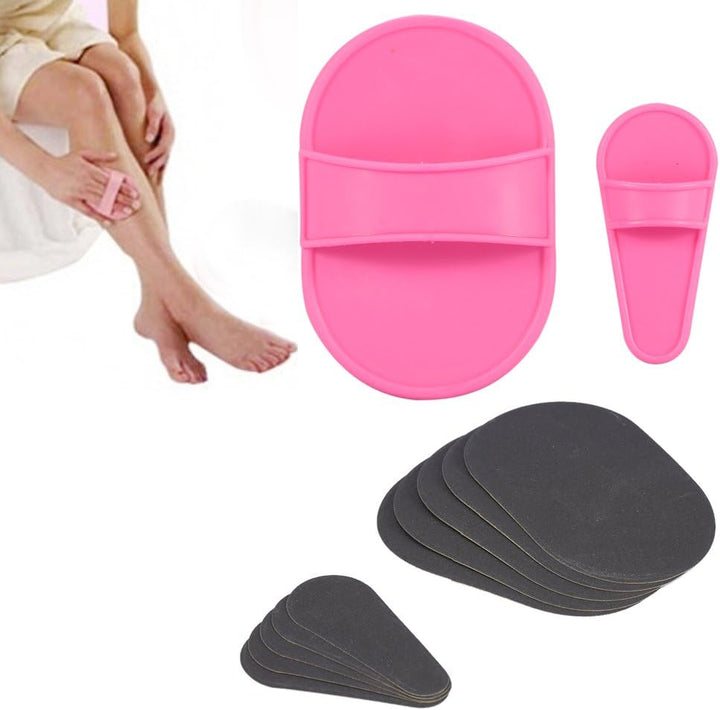 Hair Removal Pad Sets Crystal Smooth Away Hair Eraser Kit for Bikini/Legs/Facial/Armpits/Arm/Body