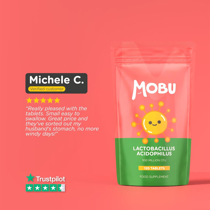 Acidophilus Lactobacillus 50Mg – 120 Tablets | 500 Million CFU Probiotic | Probiotics for Gut Health, Digestion & Bloating Relief | UK Made |