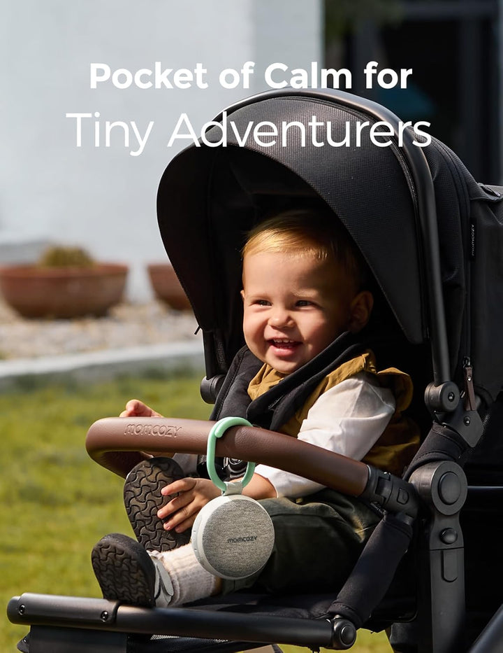 Portable Sound Machine with Night Light, White Noise Sound Machine for Baby, 20 Soothing Sounds, Sound Therapy, Long-Lasting Power, Timer, Clips on Stroller, Baby Shower Gifts