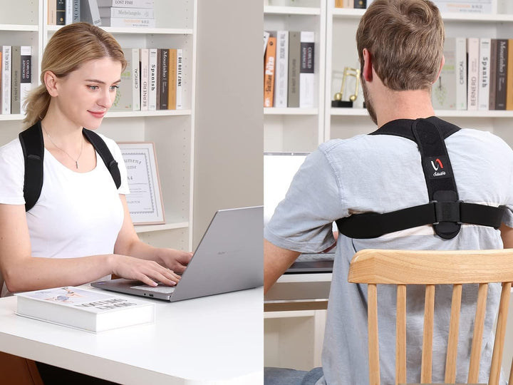 Posture Corrector for Men and Women, Comfortable Upper and Back Brace, Adjustable Back Support for Back, Shoulder and Neck