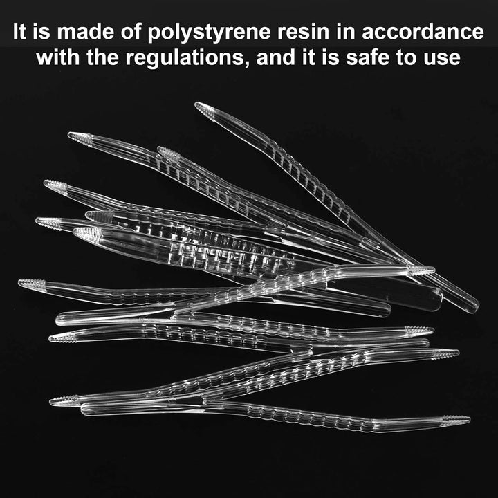 Tick Tweezers, 50 Pcs Plastic Tweezers,First Aid Plastic Tweezers 12.3Cm, Tweezers First Aid,Ideal for Health & Beauty First Aid Medical DIY Arts & Crafts