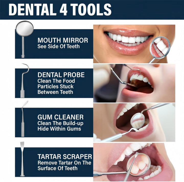 Temporary Tooth Filling Repair Kit – Fix Missing or Broken Teeth Easily - Includes 4 Dental Tools & Moldable False Teeth for Quick Filling Replacement - Denture Repair Kit, Easy to Use