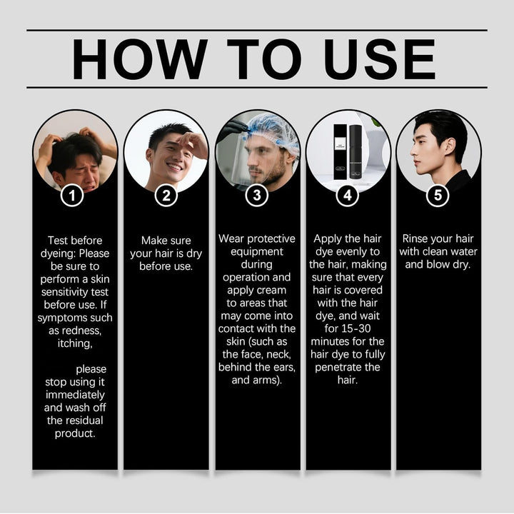 50Ml Hair Concealer Cream,Hair Concealer,Hair Dye Stick,Root Cover up Stick,Root Concealer,Enhance Hairline,Natural Volumized Look,Suitable for Women and Men,Long-Lasting and Styling(Black)